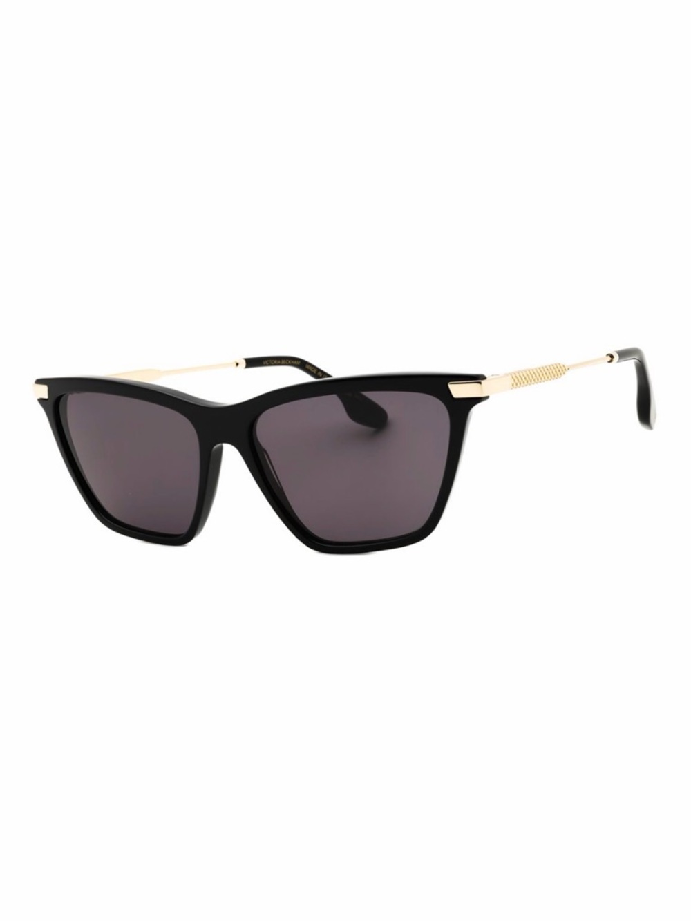 Victoria Beckham 57mm Black Cat-Eye Sunglasses with Gold Arms